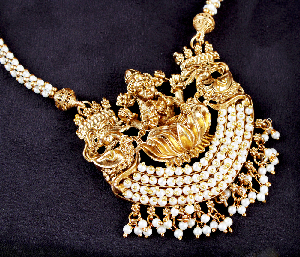 traditional gold plated lakshmi kasu long necklace set with jhumka traditional gold plated lakshmi kasu long necklace set with jhumka